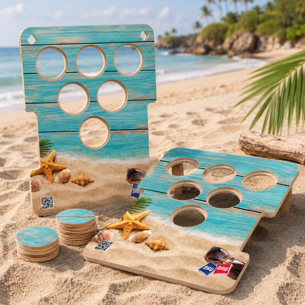 brubag shoreline 2 in 1 set beach game
